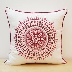 Suzani Inspired Embroidery Pillow Cover